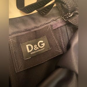 Dolce and Gabbana sleek black midi dress